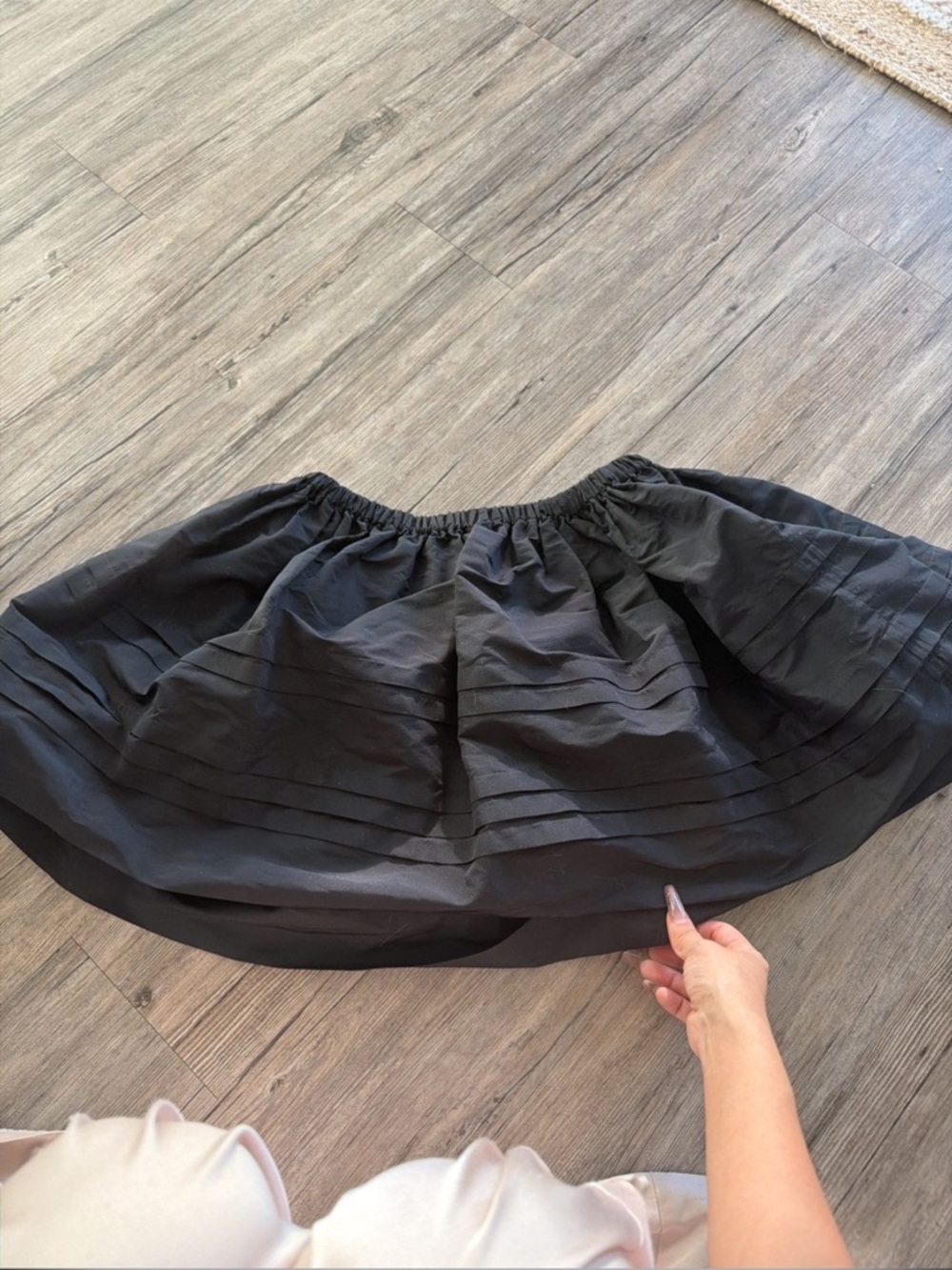 Miu Miu Black Tiered Skater Skirt